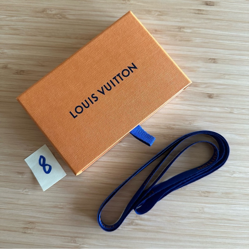 Louis Vuitton Gift Storage Box Drawer Orange Gold Blue Ribbon 🎁